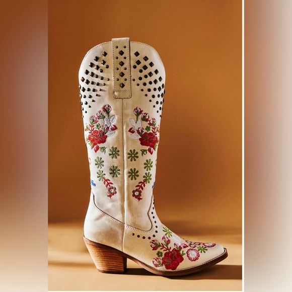 Anthropologie Dingo Poppy Cowboy Boots Size 7 NEW - Picture 2 of 14